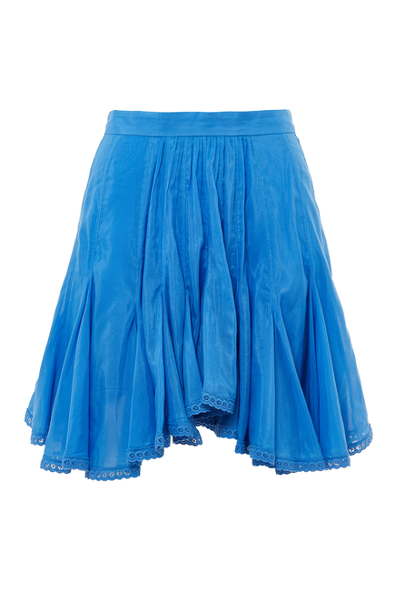 Griselda Cotton and Silk Miniskirt